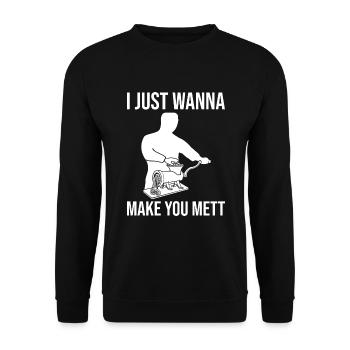 Metzger Schlachter Metzgerei - Unisex Pullover - Schwarz - Vorne - Alina (178cm) & Michal (187cm)