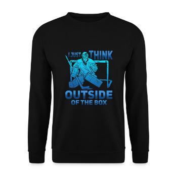 ice hockey goalie hockey goalkeeper - Unisex Sweatshirt - black - Front - Alina (178cm) & Michal (187cm)