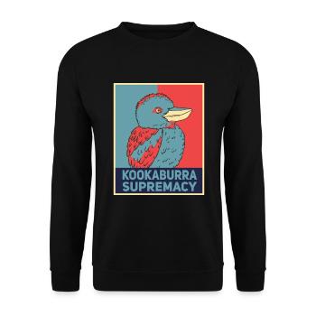 Australian Kookaburra - Unisex Sweatshirt - black - Front - Alina (178cm) & Michal (187cm)