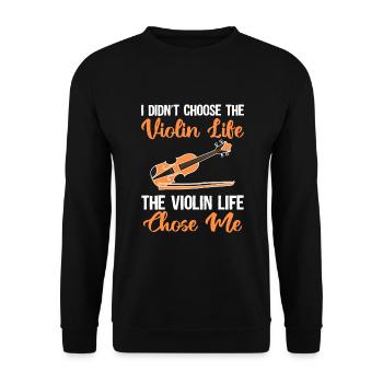 Violon Violon - Sweat-shirt Unisexe - noir - Devant - Alina (178cm) & Michal (187cm)