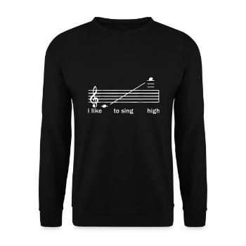 Drôle de chanteur d’opéra - Sweat-shirt Unisexe - noir - Devant - Alina (178cm) & Michal (187cm)