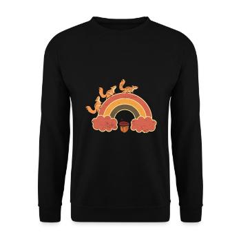 Best Squirrel Dad Ever Squirrel Daddy - Unisex Pullover - Schwarz - Vorne - Alina (178cm) & Michal (187cm)