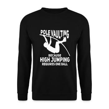 Saut à la perche - Sweat-shirt Unisexe - noir - Devant - Alina (178cm) & Michal (187cm)