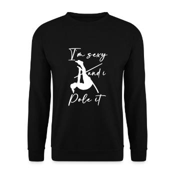 Saut à la perche - Sweat-shirt Unisexe - noir - Devant - Alina (178cm) & Michal (187cm)