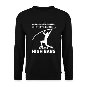 Saut à la perche - Sweat-shirt Unisexe - noir - Devant - Alina (178cm) & Michal (187cm)
