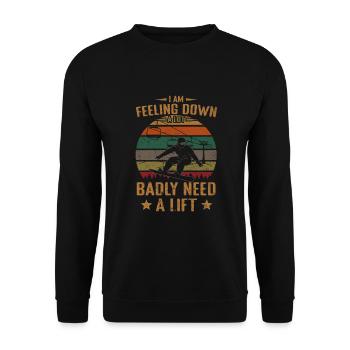 Snowboard Winter Sports Snowboarding - Unisex Sweatshirt - black - Front - Alina (178cm) & Michal (187cm)