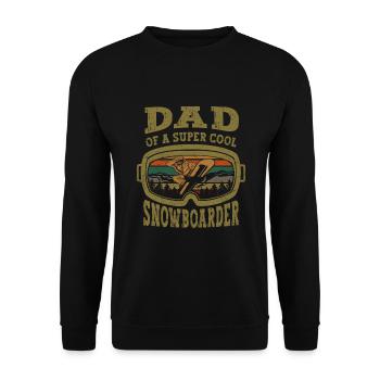 Snowboard Winter Sports Snowboarding - Unisex Sweatshirt - black - Front - Alina (178cm) & Michal (187cm)
