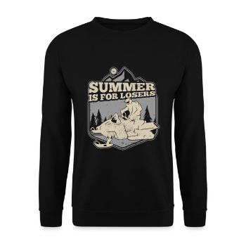 Snowboard Winter Sports Snowboarding - Unisex Sweatshirt - black - Front - Alina (178cm) & Michal (187cm)