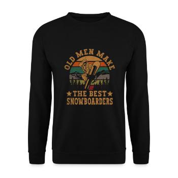 Snowboard Wintersport Snowboarding - Unisex Pullover - Schwarz - Vorne - Alina (178cm) & Michal (187cm)