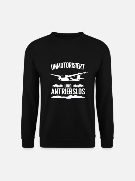 Segelfliegen Segelflieger Pilot Segelflugzeug - Unisex Pullover - Schwarz