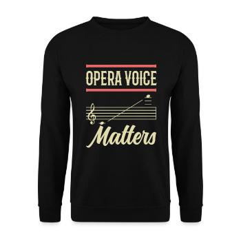 Drôle de chanteur d’opéra - Sweat-shirt Unisexe - noir - Devant - Alina (178cm) & Michal (187cm)