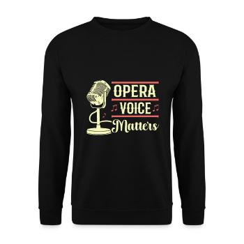 Drôle de chanteur d’opéra - Sweat-shirt Unisexe - noir - Devant - Alina (178cm) & Michal (187cm)