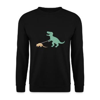 Lustiger Cockatiel -Besitzer Papagei - Unisex Pullover - Schwarz - Vorne - Alina (178cm) & Michal (187cm)