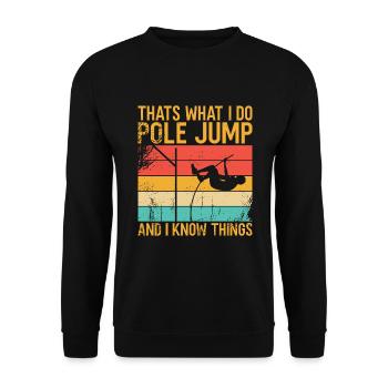 Saut à la perche - Sweat-shirt Unisexe - noir - Devant - Alina (178cm) & Michal (187cm)