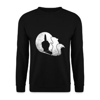 Squirrel Shadow - Unisex Pullover - Schwarz - Vorne - Alina (178cm) & Michal (187cm)