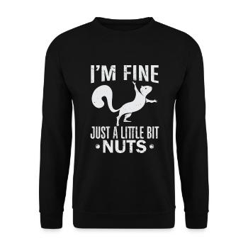 Squirrel Shadow - Unisex Pullover - Schwarz - Vorne - Alina (178cm) & Michal (187cm)