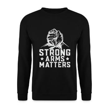 Arm wrestling arm wrestlers - Unisex Sweatshirt - black - Front - Alina (178cm) & Michal (187cm)