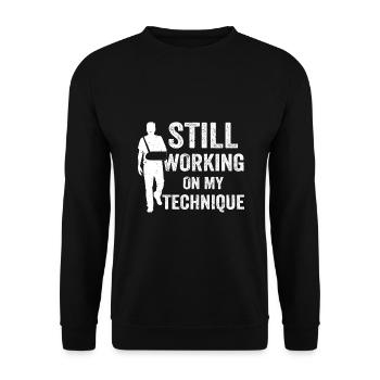Arm wrestling arm wrestlers - Unisex Sweatshirt - black - Front - Alina (178cm) & Michal (187cm)