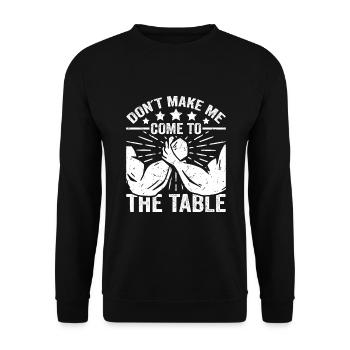 Arm wrestling arm wrestlers - Unisex Sweatshirt - black - Front - Alina (178cm) & Michal (187cm)