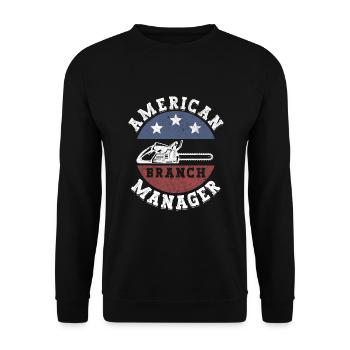 Bûcherons à tronçonneuse Menuisiers - Sweat-shirt Unisexe - noir - Devant - Alina (178cm) & Michal (187cm)