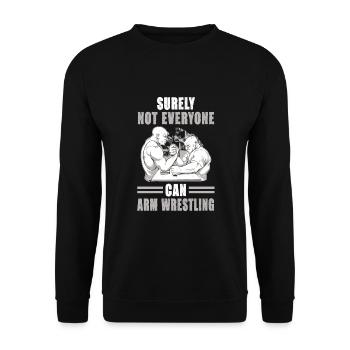Arm wrestling arm wrestlers - Unisex Sweatshirt - black - Front - Alina (178cm) & Michal (187cm)