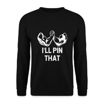 Arm wrestling arm wrestlers - Unisex Sweatshirt - black - Front - Alina (178cm) & Michal (187cm)