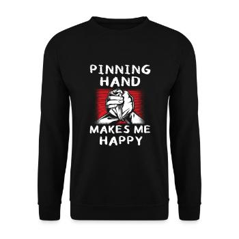 Arm wrestling arm wrestlers - Unisex Sweatshirt - black - Front - Alina (178cm) & Michal (187cm)