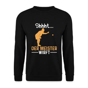 Boule Spiel Petanque Crossboule - Unisex Pullover - Schwarz - Vorne - Alina (178cm) & Michal (187cm)