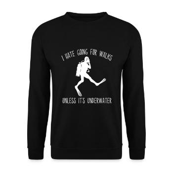Gerätetauchen Scuba Diving - Unisex Sweatshirt - black - Front - Alina (178cm) & Michal (187cm)