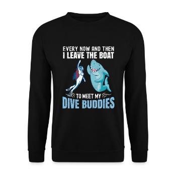 Scuba Diving Shark Scuba Diving - Unisex Sweatshirt - black - Front - Alina (178cm) & Michal (187cm)