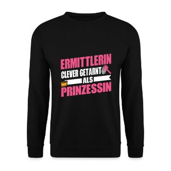 Forsensiker Ermittler des Tatorts - Unisex Pullover - Schwarz - Vorne - Alina (178cm) & Michal (187cm)