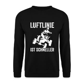 ATV Quad Bike 4x4 Quadfahrer Quadbike - Unisex Pullover - Schwarz - Vorne - Alina (178cm) & Michal (187cm)