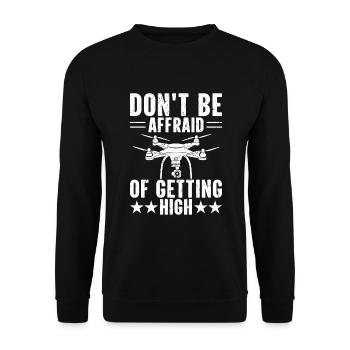 Drone Pilot Quadcopter FPV - Unisex Pullover - Schwarz - Vorne - Alina (178cm) & Michal (187cm)