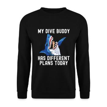 Scuba Diving Shark Scuba Diving - Unisex Sweatshirt - black - Front - Alina (178cm) & Michal (187cm)