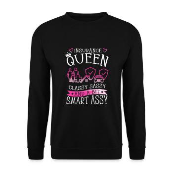 Insurance Broker Insurance Clerk - Unisex Sweatshirt - black - Front - Alina (178cm) & Michal (187cm)