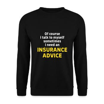 Insurance broker Insurance clerk - Unisex Sweatshirt - black - Front - Alina (178cm) & Michal (187cm)