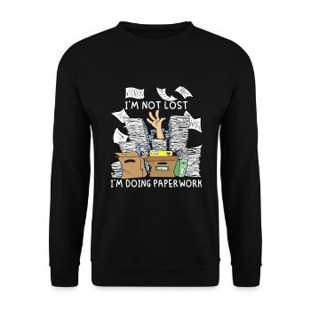 Insurance broker Insurance clerk - Unisex Sweatshirt - black - Front - Alina (178cm) & Michal (187cm)