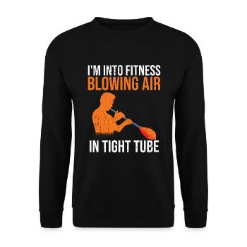 Souffleurs de verre soufflant de verre - Sweat-shirt Unisexe - noir - Devant - Alina (178cm) & Michal (187cm)