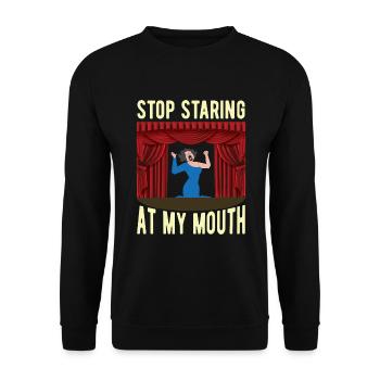 Drôle de chanteur d’opéra - Sweat-shirt Unisexe - noir - Devant - Alina (178cm) & Michal (187cm)