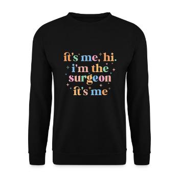 Chirurgie Chirurgischer Arzt - Unisex Pullover - Schwarz - Vorne - Alina (178cm) & Michal (187cm)