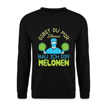 Chirurg Medizinstudenten Medizin Humor - Unisex Pullover - Schwarz - Vorne - Alina (178cm) & Michal (187cm)