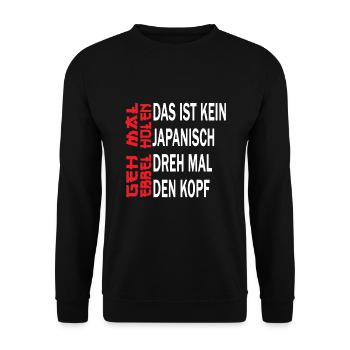 Hessen Frankfurt Apfelwein - Unisex Pullover - Schwarz - Vorne - Alina (178cm) & Michal (187cm)