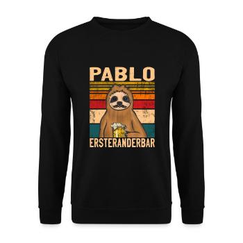 Biertrinker Geh mal Bier holen Löten - Unisex Pullover - Schwarz - Vorne - Alina (178cm) & Michal (187cm)