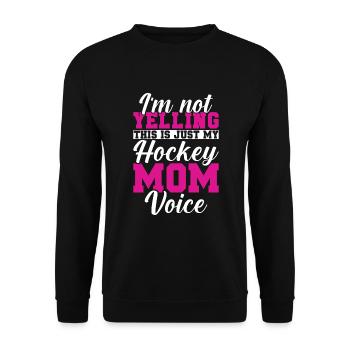Maman de hockey sur glace - Sweat-shirt Unisexe - noir - Devant - Alina (178cm) & Michal (187cm)
