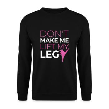Drôle de Karaté Fille Arts Martiaux - Sweat-shirt Unisexe - noir - Devant - Alina (178cm) & Michal (187cm)