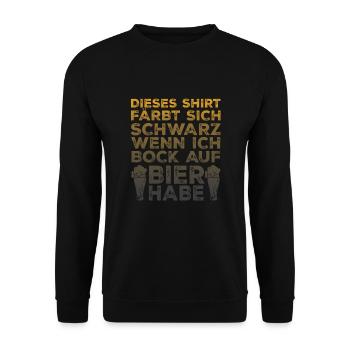 Biertrinker Bierliebhaber - Unisex Pullover - Schwarz - Vorne - Alina (178cm) & Michal (187cm)