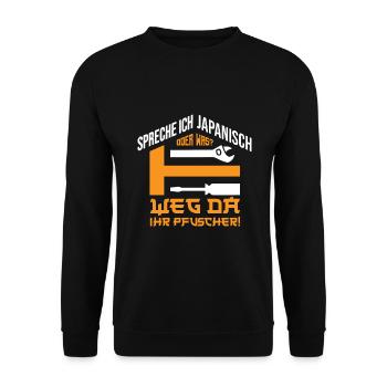 Hausmeister Hauswart Haustechniker - Unisex Pullover - Schwarz - Vorne - Alina (178cm) & Michal (187cm)