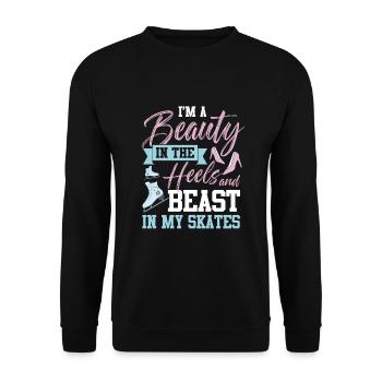 Joueurs de hockey sur glace - Sweat-shirt Unisexe - noir - Devant - Alina (178cm) & Michal (187cm)