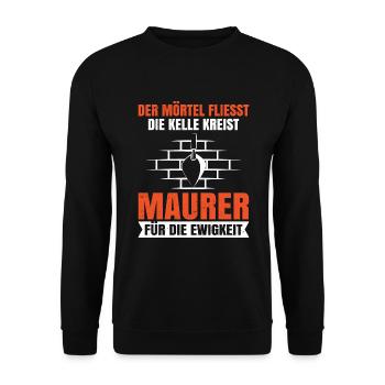 Maurer Maurermeister - Unisex Pullover - Schwarz - Vorne - Alina (178cm) & Michal (187cm)