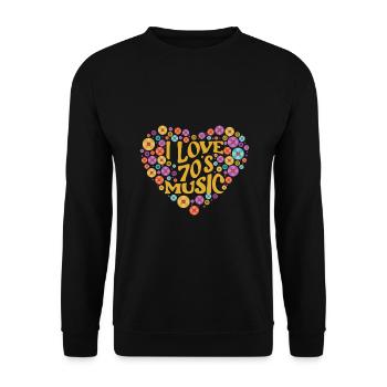 Drôle de collectionneur de disques - Sweat-shirt Unisexe - noir - Devant - Alina (178cm) & Michal (187cm)